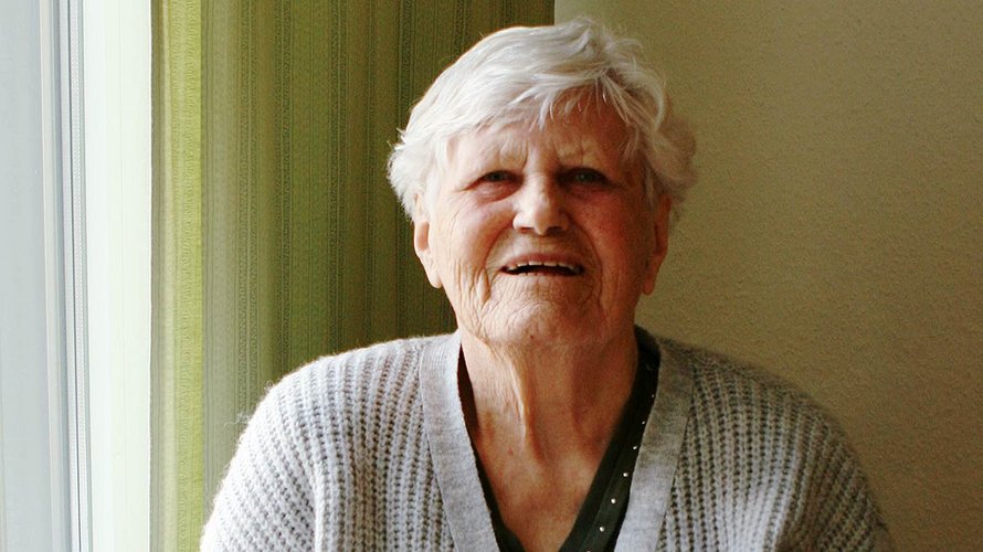 Ida Kunkel ist zufrieden im Altenheim St. Elisabeth in Münster-Gievenbeck. | Foto: Heike Hänscheid