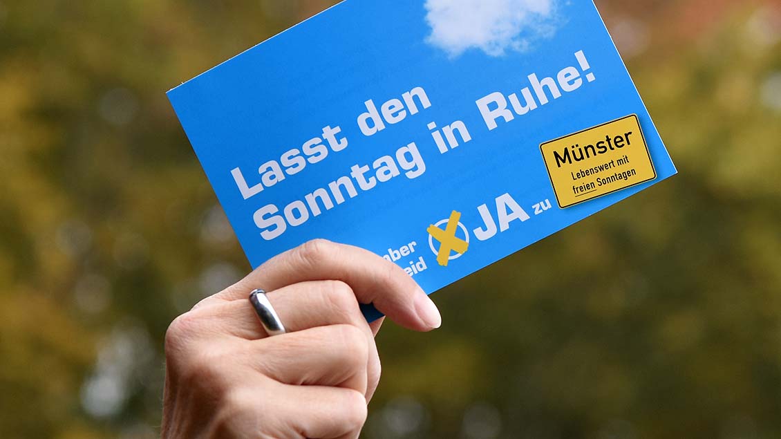 Kampagne zum Bürgerentscheid in Münster.