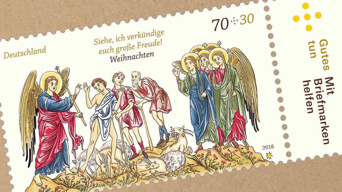 Die Sonderbriefmarke „Weihnachten 2016“.