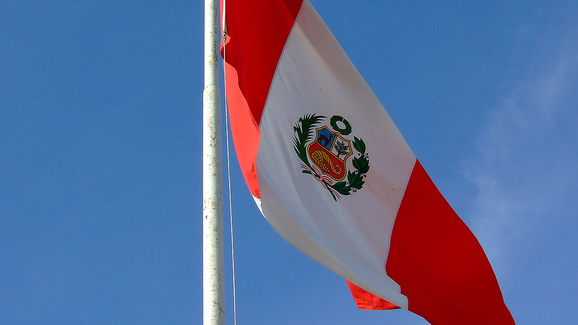 Die Flagge von Peru.