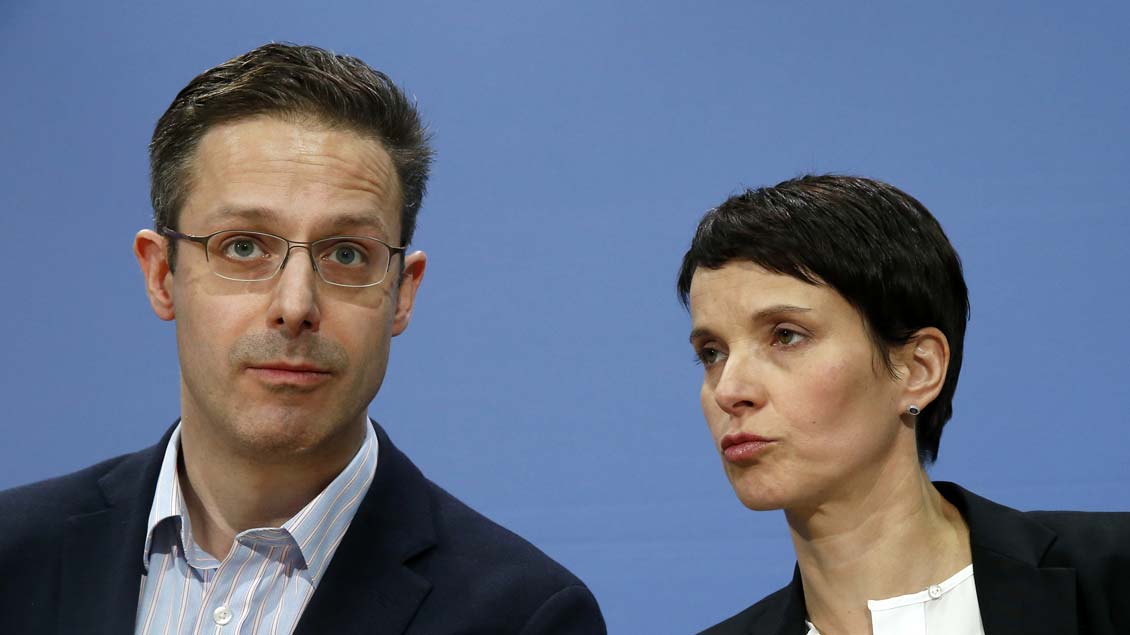 Spitzen der AfD: Marcus Pretzell, Vorsitzender der Partei in NRW, und Bundesvorsitzende Frauke Petry.