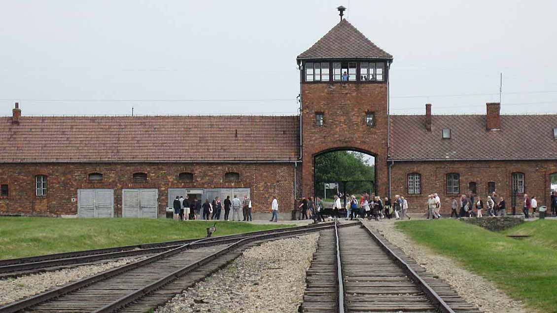 Gleise im Konzentrationslager Auschwitz.