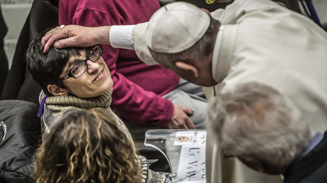 Papst Franziskus hat im Vatikan Vertreter der "Comunita di Capodarco" empfangen.