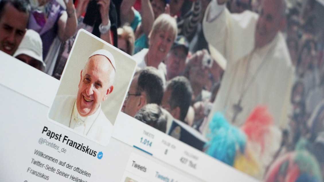 Twitter-Account von Papst Franziskus.