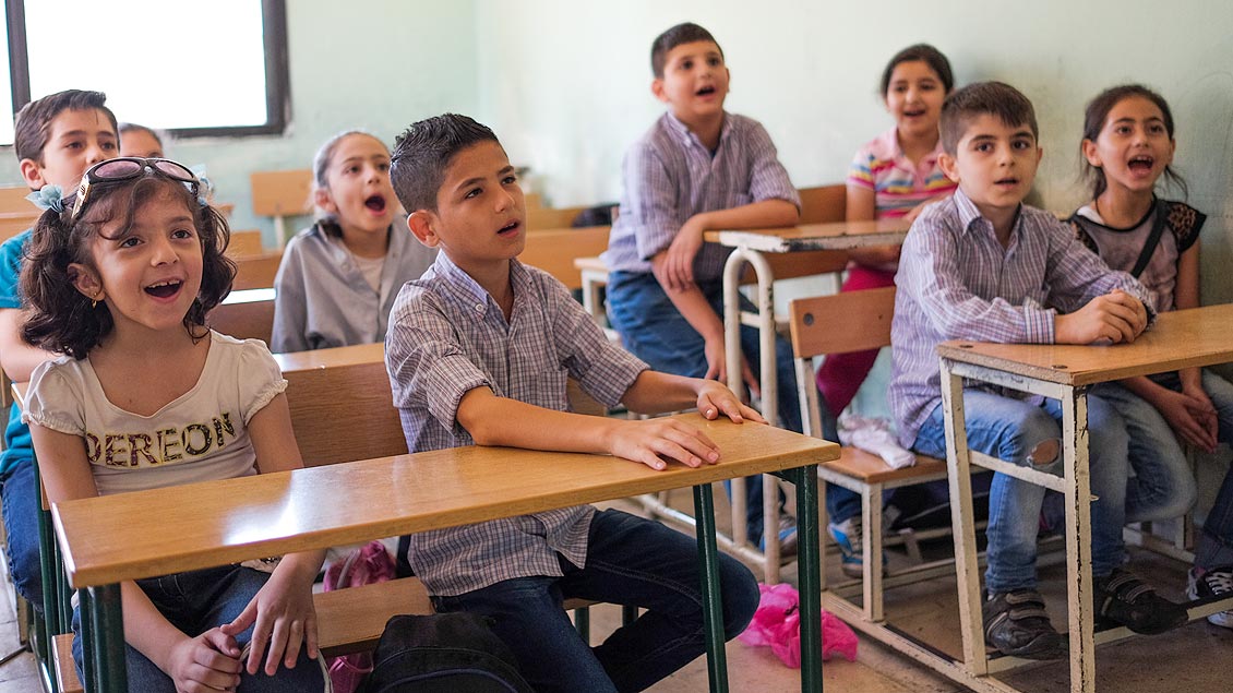 Mit Spenden des Bistums Münster wurde ein Schulprojekt im Libanon für Flüchtlingskinder aus Syrien gestartet.