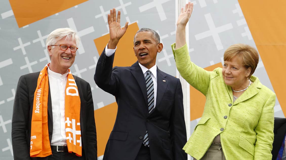 Kirchentag mit Obama und Merkel