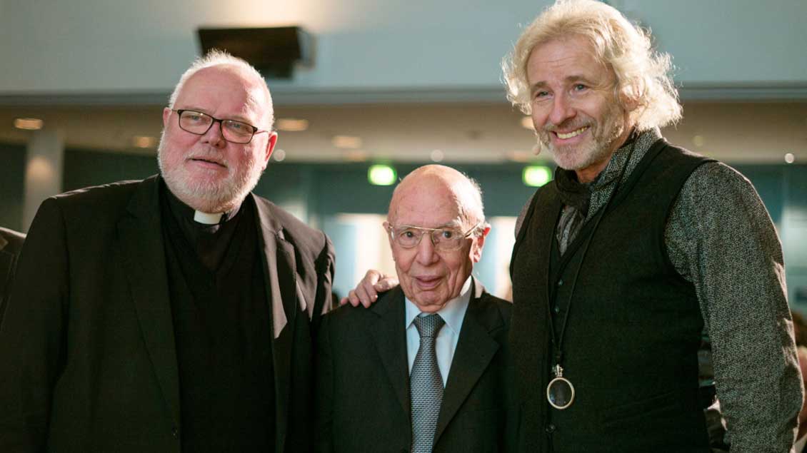 Zu Gast in der katholischen Journalistenschule ifp (von links): Kardinal Reinhard Marx, ifp-Gründungsdirektor Wolfgang Seibel und Thomas Gottschalk.