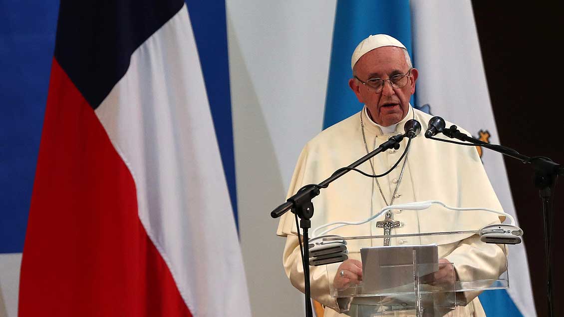 Papst Franziskus, hier bei einer Ansprache während seiner Chile-Reise im Januar.