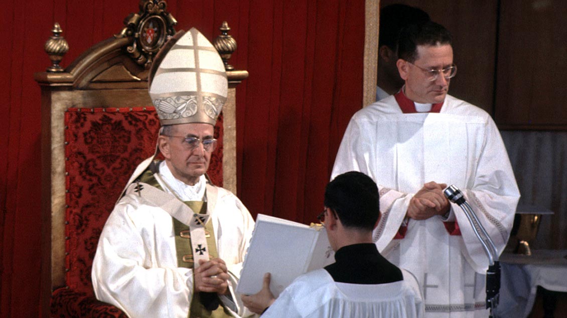 Paul VI., hier während des Zweiten Vatikanischen Konzils, hatte Bedingungen für seinen Rücktritt festgelegt.