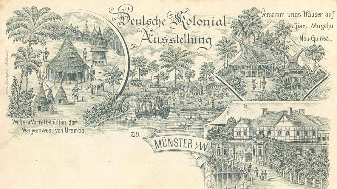 Postkarte Deutsche Kolonialausstellung.