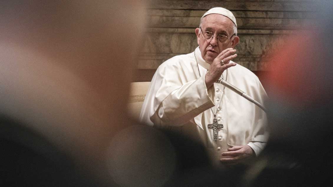 Papst Franziskus bei seiner Weihnachtsansprache.