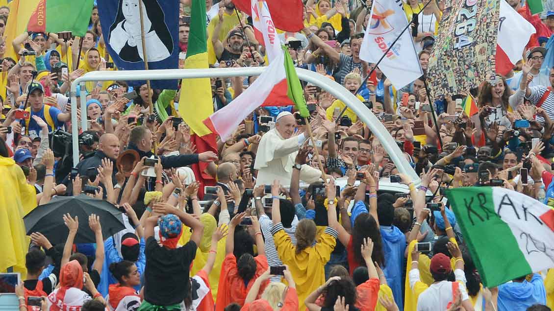 Papst Franziskus beim Weltjugendtag.