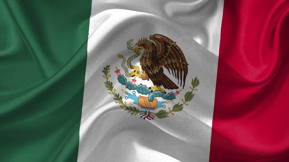 Fahne von Mexiko.