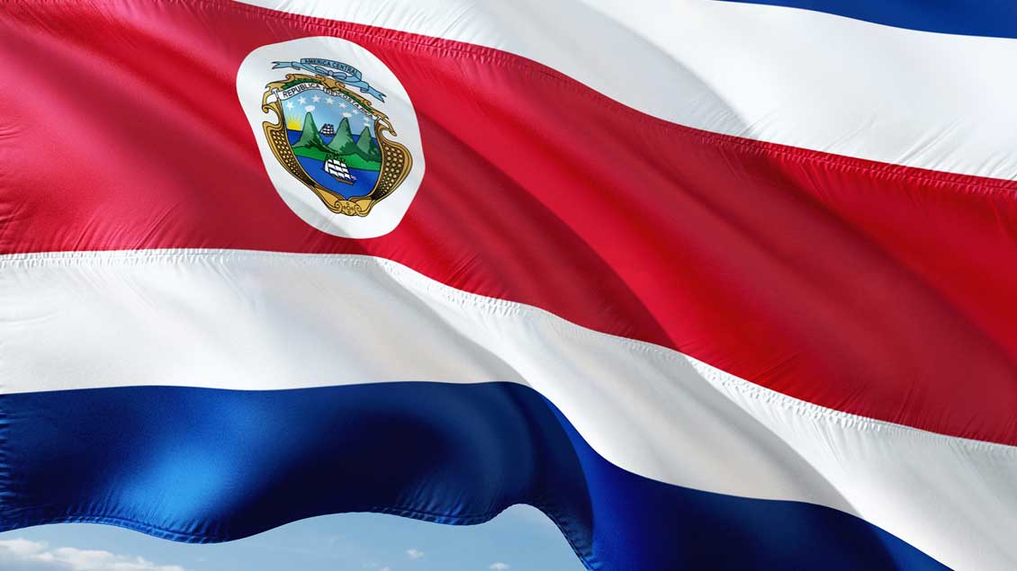 Die Fahne von Costa Rica.