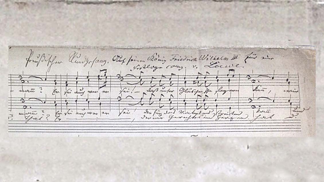 Ein Detail der gefundenen Noten-Handschrift