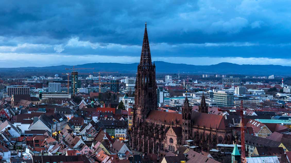 Blick über Freiburg mit dem Freiburger Münster