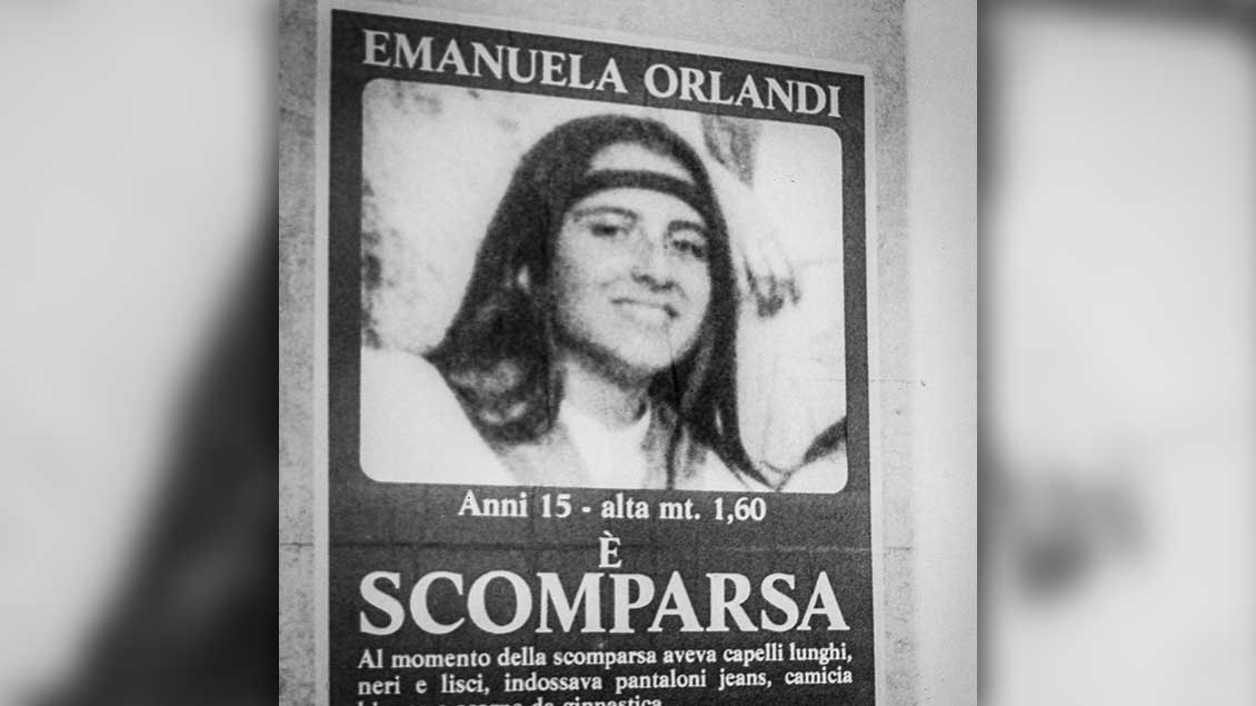 Plakat mit Emanuela Orlandi.