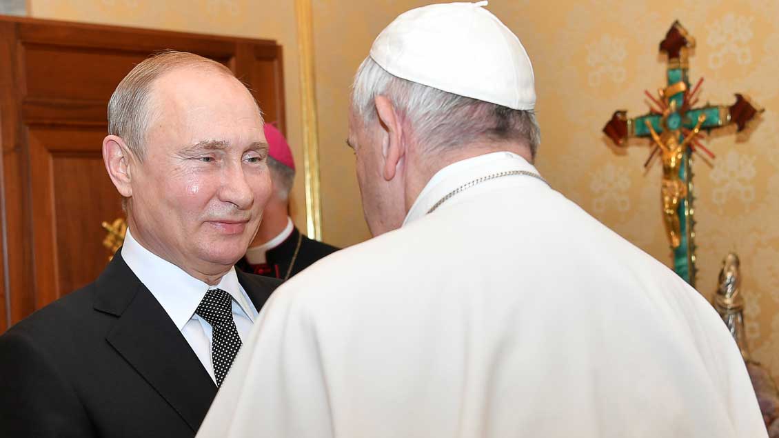 Wladimir Putin und Papst Franziskus