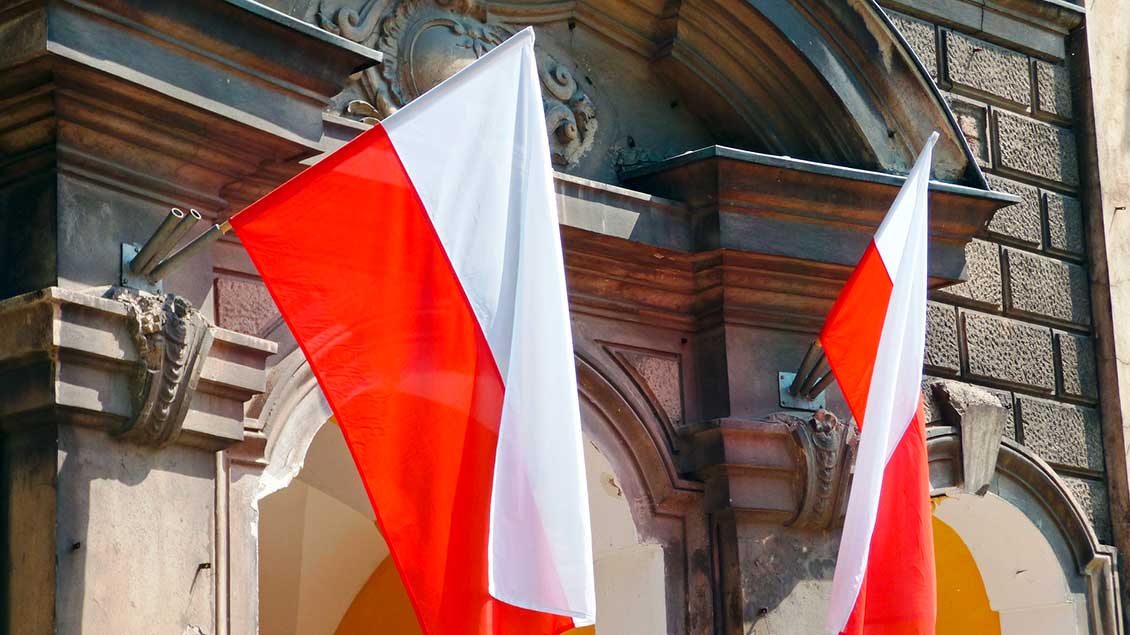 Polnische Flaggen