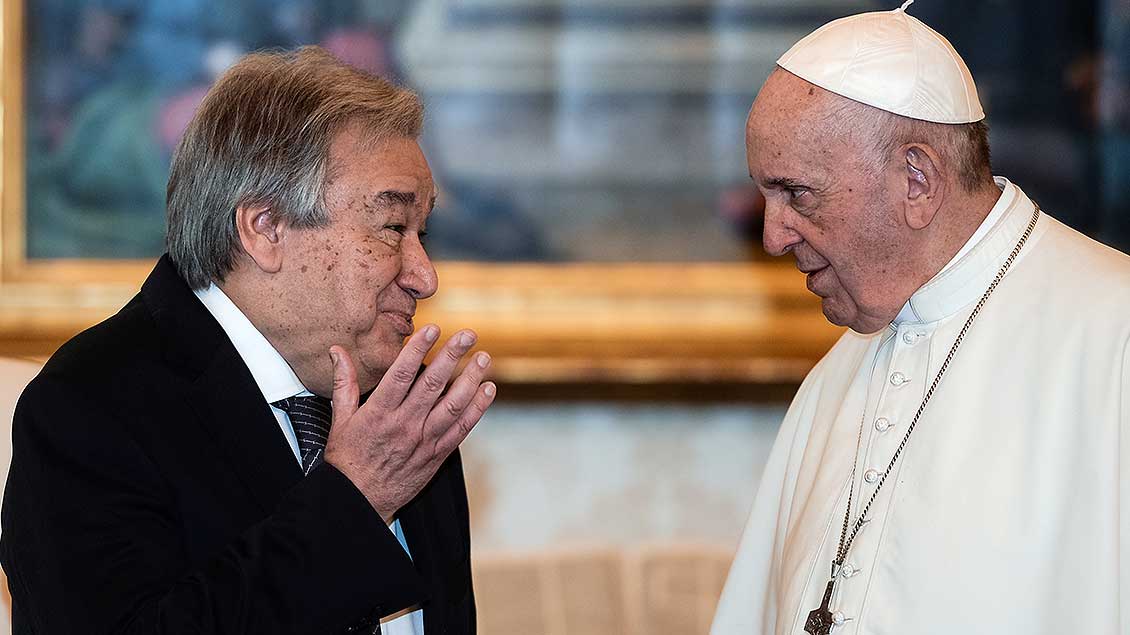 Antonio Guterres und der Papst