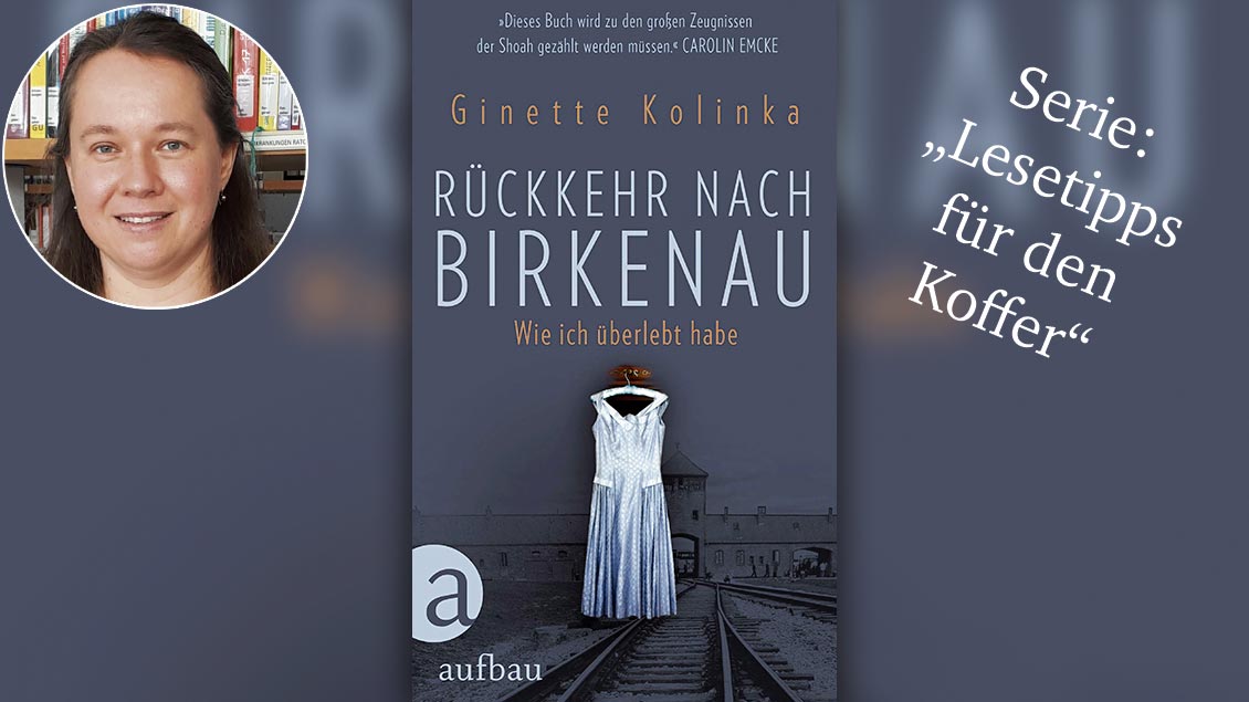 Daniela Kies und das Cover des Buches „Rückkehr nach Birkenau - Wie ich überlebt habe“