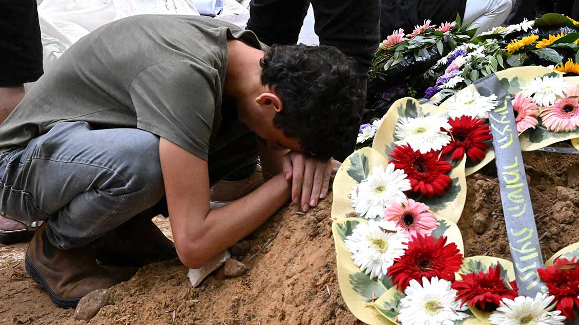 Trauer bei der Beisetzung eines israelischen Soldaten