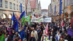 Demonstration gegen AfD in Münster