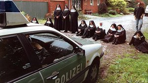 Sitzprotest der Schwestern des Benediktinerinnenabtei Sankt Scholastika in Dinklage gegen die Abschiebung einer ukrainischen Familie, die im Kloster Asyl gefunden hat, am 20. September 1999.