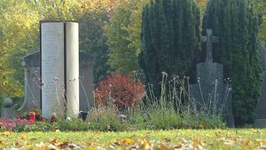 Eine Stele mit den eingravierten Namen von Verstorbenen auf dem Dammer Friedhof. | Foto: Michael Rottmann 