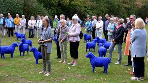 Vom Marienpark zur Basilika zogen die Pilger mit den blauen Schafen. | Foto: Jürgen Kappel