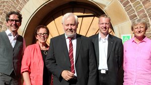 Der Vorstand der Ländlichen Familienberatung (von links): Präses Bernd Hante, Margret Leifker, Johannes K. Rücker, Bernd Bettmann und Irmgard Hüppe. | Foto: pd