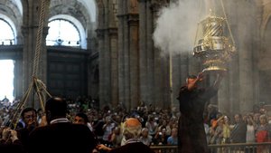 Der "Botafumeiro", das große Weihrauchfass in der Kathedrale von Santiago de Compostela.