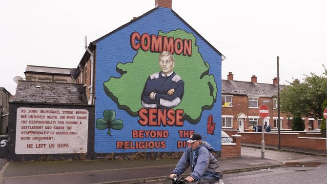 Ein Wandbild in Nordirland