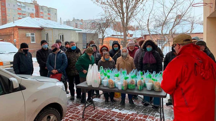 Viele Menschen in Lwiw sind auf die Lebensmittelspenden angewiesen. | Foto: privat