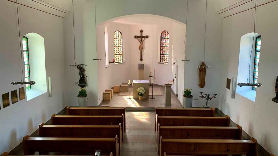 Innenraum der Kapelle in Ameke