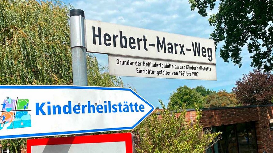 Ein Straßenname in Nordkirchen erinnert an Herbert Marx. Er war von 1961 bis 1987 ärztlicher Leiter der Kinderheilstätte. | Foto: Johannes Bernard