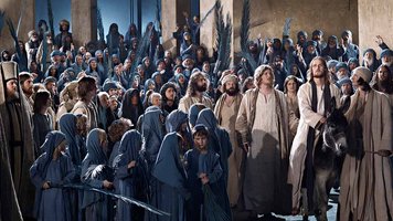 Jesu Einzug in Jerusalem.