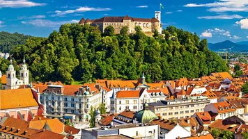 Blick auf die Stadt Ljubljana