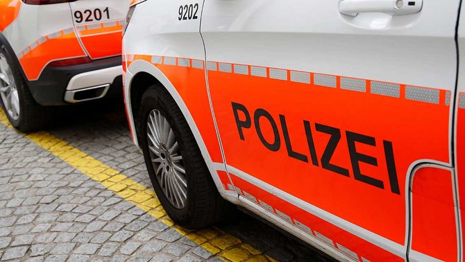 Ein Schweizer Polizeiauto