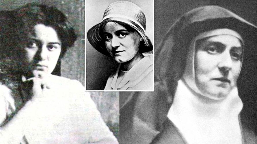 Collage mit drei historischen Fotos von Edith Stein. | Foto: pd