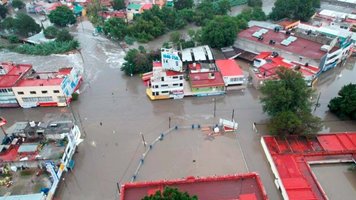 Überschwemmung in Tula (Mexiko)