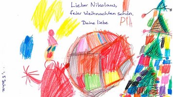 Brief von Pia, 5 Jahre, an den Nikolaus