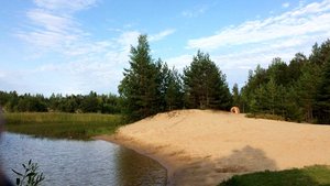 Estland: Heike Honauer hat ihr Zelt an einem See aufgeschlagen. | Foto: Heike Honauer
