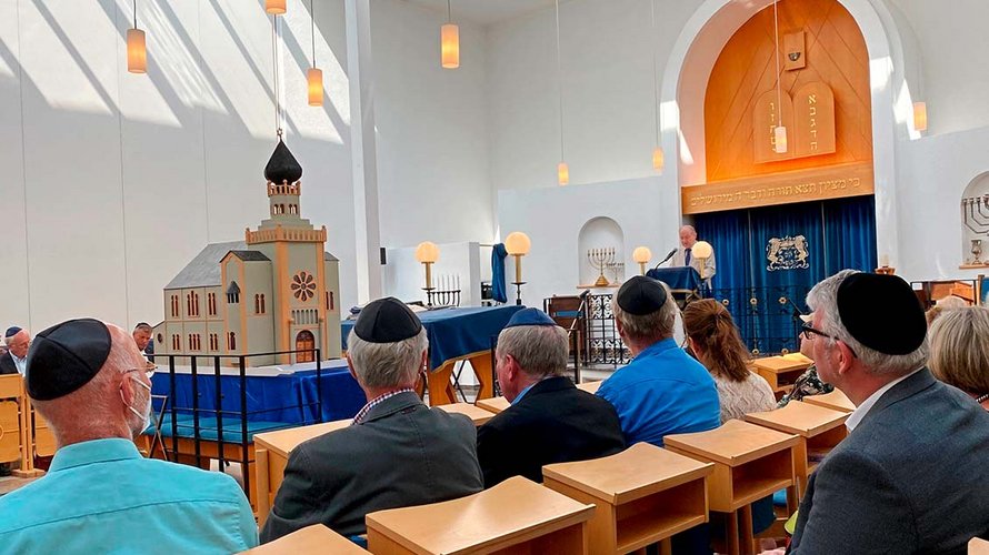 Gedenkfeier in der Synagoge von Recklinghausen. | Foto: Johannes Bernard