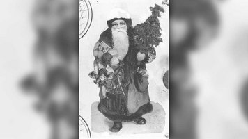 Darstellung eines Weihnachtsmanns aus einem Adventskalender, Schwerte-Ergste (um 1920).