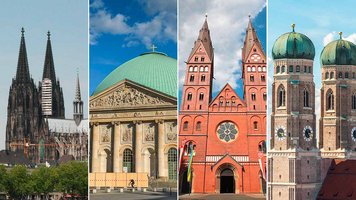 Die katholischen Bischofskirchen von Köln, Berlin, Hamburg und München