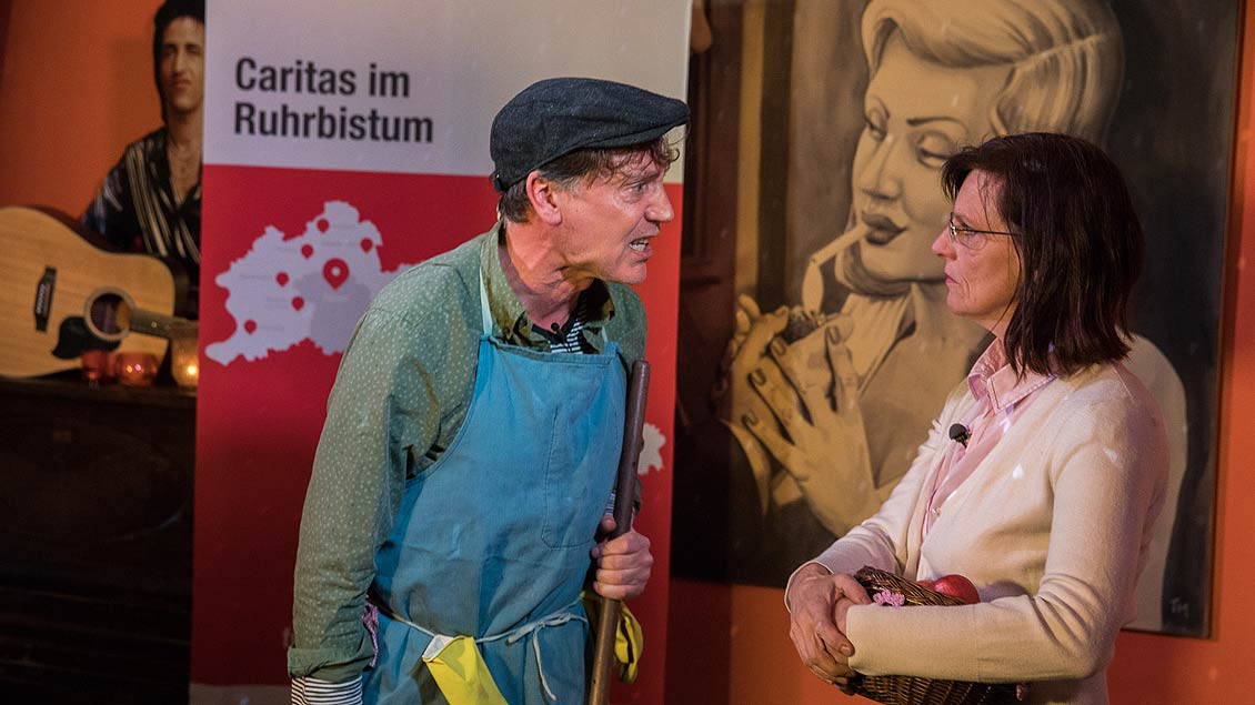 Das Schauspieler-Duo „Zuvielcourage“ Foto: Achim Pohl, pd