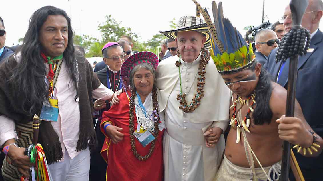 Franziskus in Kolumbien: Messe und Versöhnungstreffen Foto: KNA