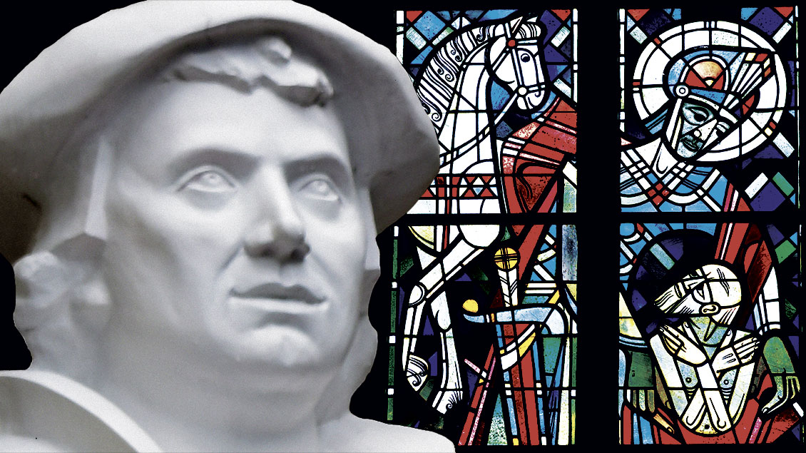 Collage Martin Luther und heiliger Martin