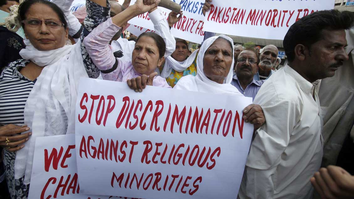 Demonstranten verlangen 2010 die Freilassung von Asia Bibi Archivfoto: Akhtar Soomro (Reuters)